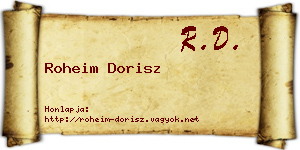 Roheim Dorisz névjegykártya